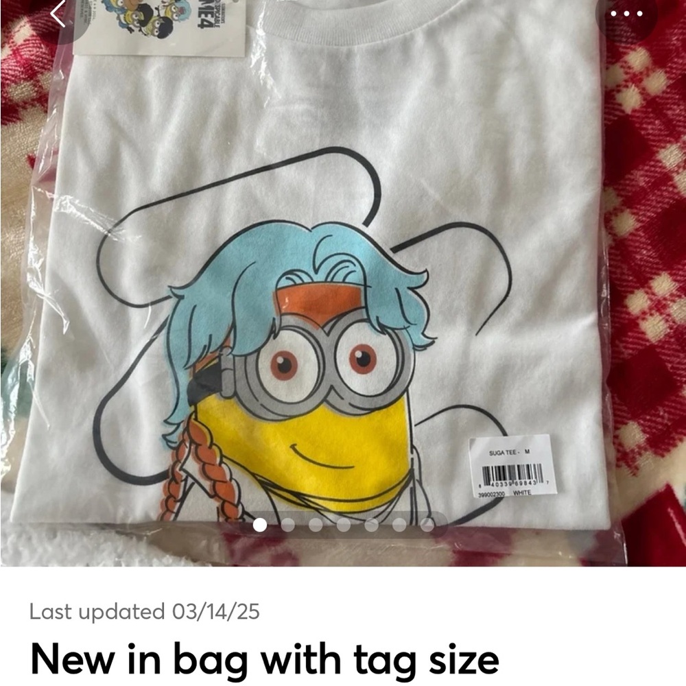White T-Shirt with Cartoon Character